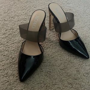 XOXO black sandal heels